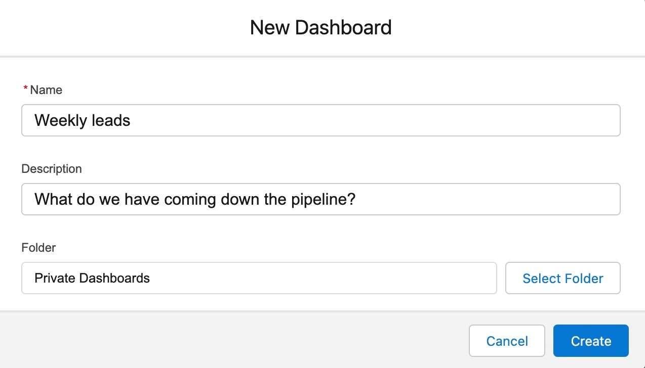 How to build a Salesforce dashboard
