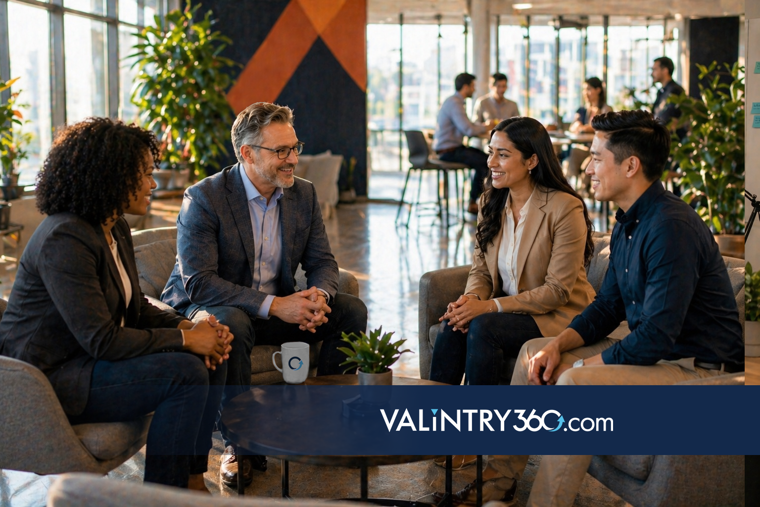 Salesforce partner team and client celebrating successful implementation with dashboard metrics