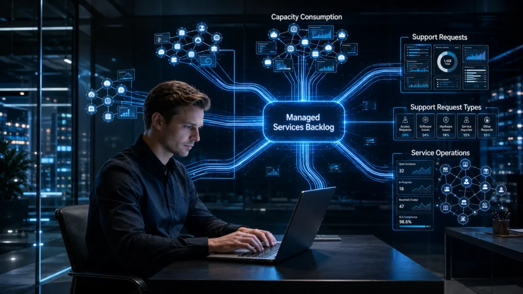 A Managed-Services Backlog should Show where the Org is Spending Capacity