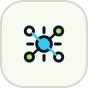 Custom SVG Icon 4_ Connected data nodes and an action symbol