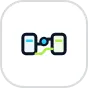 Custom SVG Icon 6_ Two systems linked through an integration connector