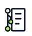 Decorative Line Icon_ Release branch beside an organized document_margin