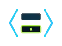 Miniature Technical Graphic_ Structured code brackets & grouped processing blocks