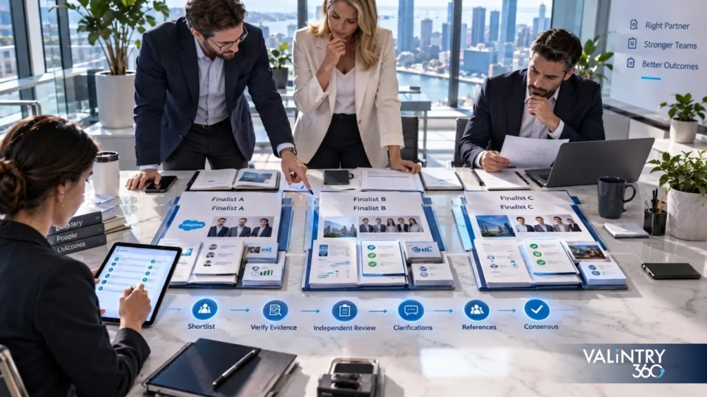 Verify Shortlisted Salesforce Partners and Score the Finalists