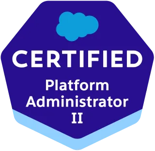 Salesforce Certified Platform Administrator II badge